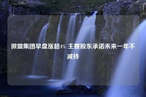 微盟集团早盘涨超4% 主要股东承诺未来一年不减持